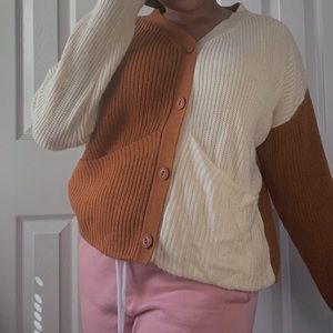 Fashion Nova Color Block Cardigain